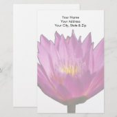 Paarse waterlily Lotus Briefpapier (Voorkant / Achterkant)