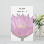 Paarse waterlily Lotus Briefpapier (Staand voorkant)