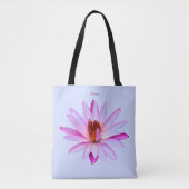 Paarse waterLily Periwinkle Schouder Canvas tas (Voorkant)
