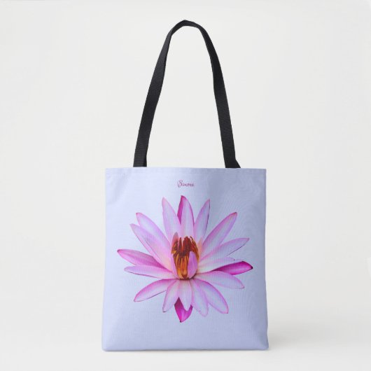 Paarse waterLily Periwinkle Schouder Canvas tas (Voorkant)