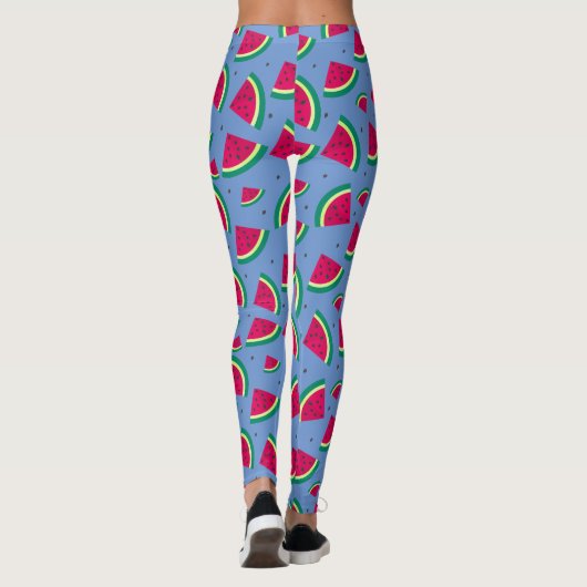Paarse watermeloen leggings (Achterkant)