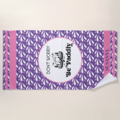 Paarse waterpatroon Stripe Retro kano otter naam Strandlaken (Voorkant)