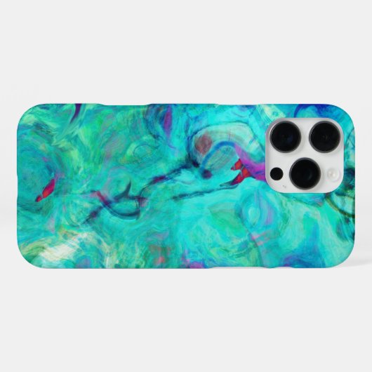 Paarse waterspliet iPhone hoesje (Achterkant horizontaal)