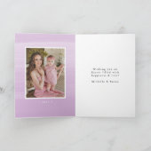 Paarse Waterverf 2 Fotopaasmaak Feestdagen Kaart (Binnen)