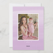 Paarse Waterverf 2 Fotopaasmaak Feestdagenkaart (Achterkant)