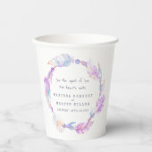 Paarse waterverf, aangepast bruiloft papieren bekers (Voorkant)