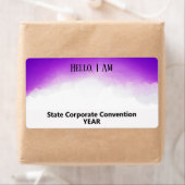 Paarse Waterverf - Aangepaste papiernaamtag Etiket (Insitu)