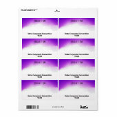 Paarse Waterverf - Aangepaste papiernaamtag Etiket (Full Sheet)