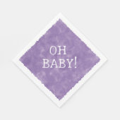 Paarse Waterverf aangepaste tekst Baby shower Oh B Servet (Hoek)