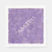 Paarse Waterverf aangepaste tekst Baby shower Servet (Voorkant)