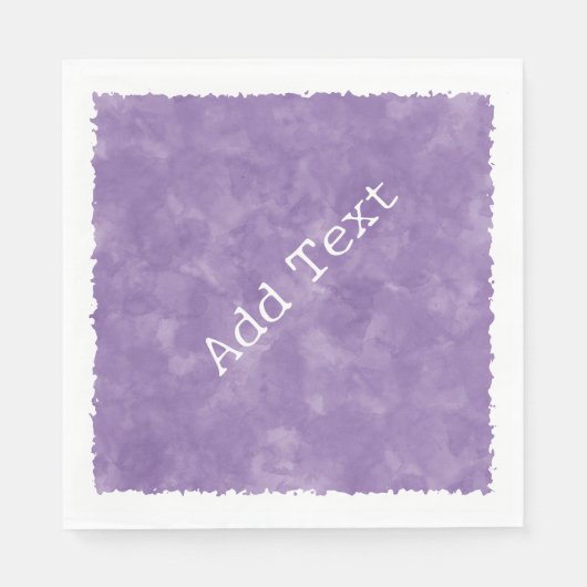 Paarse Waterverf aangepaste tekst Baby shower Servet (Voorkant)