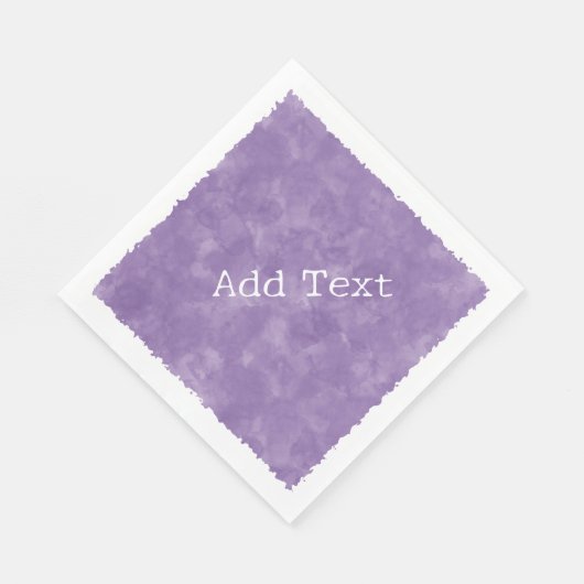 Paarse Waterverf aangepaste tekst Baby shower Servet (Hoek)