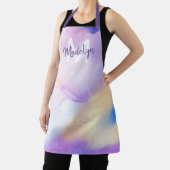 Paarse Waterverf Abstract Girly Luxury Monogram Schort (Insitu)