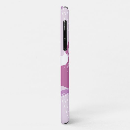 Paarse Waterverf Abstract patroonmonogram Case-Mate iPhone Case (Achterkant/links)
