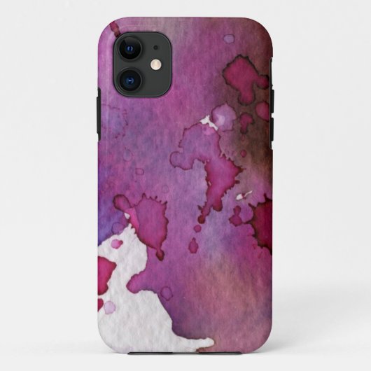 Paarse Waterverf Achtergrond Case-Mate iPhone Case (Achterkant)