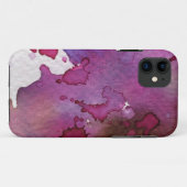 Paarse Waterverf Achtergrond Case-Mate iPhone Case (Achterkant (horizontaal))