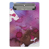 Paarse Waterverf Achtergrond Mini Klembord (Voorkant)