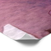 Paarse Waterverf Achtergrond Poster (Hoek)