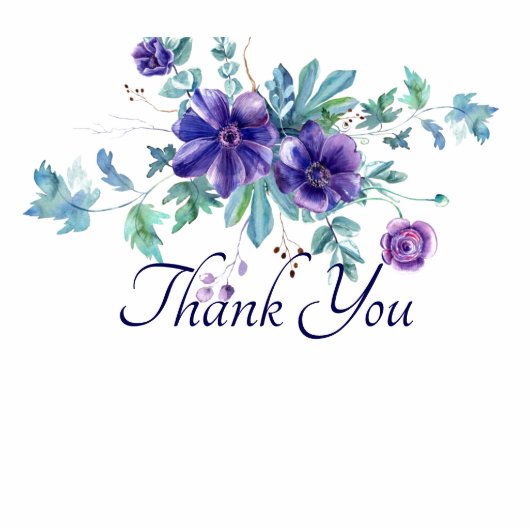 Paarse waterverf-anemonbloemen fotobeeldje magneet (Voorkant)