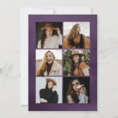 Paarse Waterverf Arch 7 Foto Collage Afstuderen Aankondiging (Achterkant)