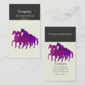 Paarse Waterverf artistieke paardenraces Visitekaartje (Voorkant / Achterkant)