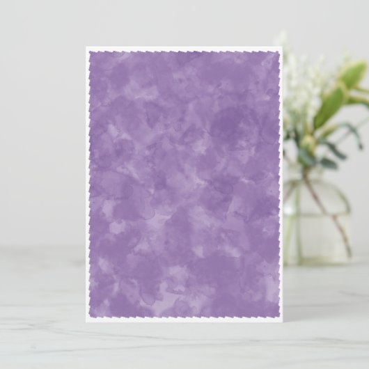 Paarse Waterverf Baby shower achtergrond Kaart (Staand voorkant)