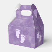 Paarse Waterverf Baby shower Custom Bedankdoosjes (Achterkant)