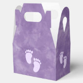 Paarse Waterverf Baby shower Custom Bedankdoosjes (Geopend)