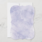  Paarse Waterverf Baby shower Uitnodiging (Achterkant)
