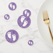 Paarse Waterverf Baby showers voetafdruk