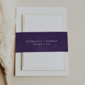 Paarse Waterverf Belly Band Uitnodigingen Wikkel