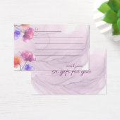 paarse waterverf blanco mooie cadeaukaarten visitekaartje (Bureau)