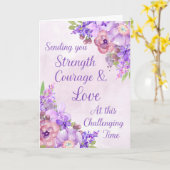 Paarse Waterverf bloeit snel goed Kaart (Gele Bloem)