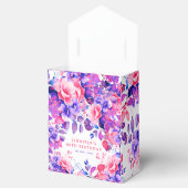 Paarse Waterverf Bloemen 80ste Verjaardagsfeest Bedankdoosjes (Geopend)