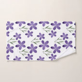 Paarse Waterverf bloemen Bad Handdoek (Handdoek)