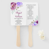 Paarse waterverf Bloemen Bloemen Bloemen Bloemen T Handwaaier (Voorkant en achterkant)