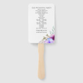 Paarse waterverf Bloemen Bloemen Bloemen Bloemen T Handwaaier (Achterkant)