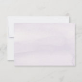 Paarse Waterverf Bloemen Bruiloft RSVP Kaart (Achterkant)