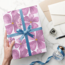 Paarse Waterverf Bloemen
