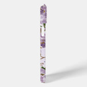 Paarse waterverf bloemen iPhone hoesje (Achterkant / Rechts)