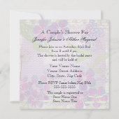 Paarse Waterverf bloemen Koeshutter Uitnodigen Kaart (Achterkant)