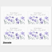 Paarse Waterverf Bloemen labels (Vel)