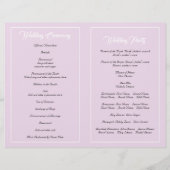 Paarse waterverf bloemen lila trouwprogramma (Achterkant)