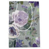 Paarse waterverf bloemen medium cadeauzakje (Voorkant)