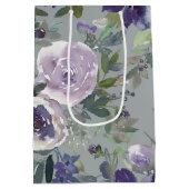 Paarse waterverf bloemen medium cadeauzakje (Achterkant)