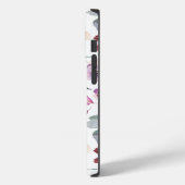 Paarse Waterverf Bloemen met monogram Case-Mate iPhone Case (Achterkant / Links)