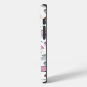 Paarse Waterverf Bloemen met naam Case-Mate iPhone Case (Achterkant / Links)