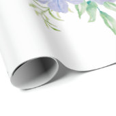 Paarse waterverf bloemen personalized inpakpapier (Rol Hoek)