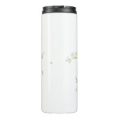 Paarse waterverf bloemen personalized thermosbeker (Achterkant)