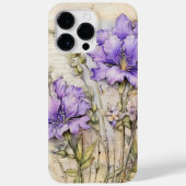 Paarse Waterverf Bloemen Telefoonhoes Case-Mate iPhone Case (Achterkant)